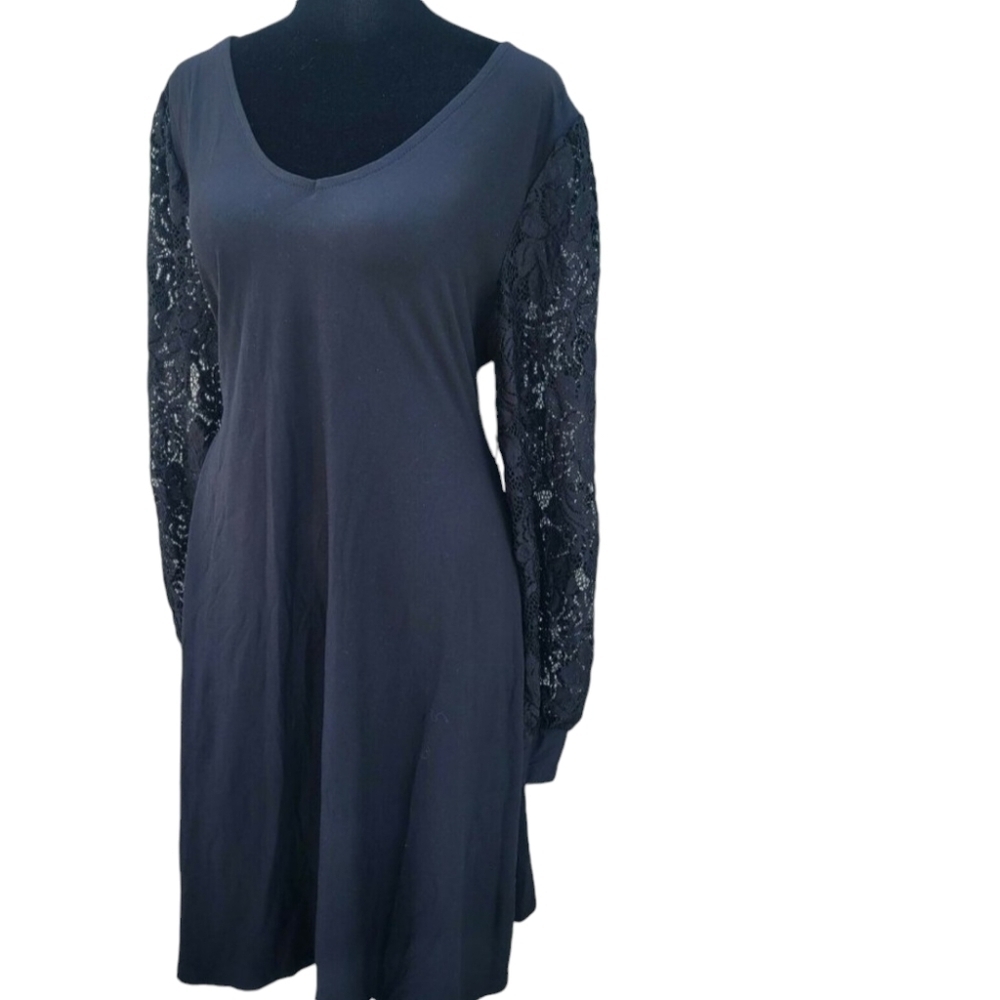 Ultra Flirt Lace-Trim Dress Women's. Size 1X Juniors. New With Tags $44